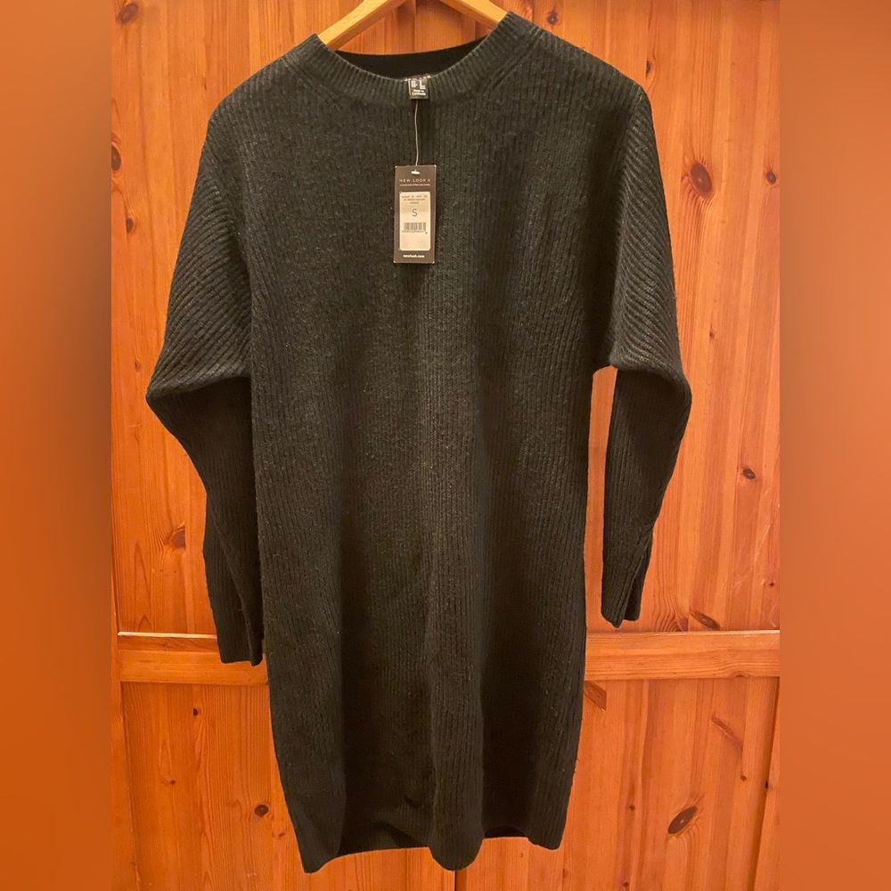 Brand New New Look Black Sweater Dress NWT Size S